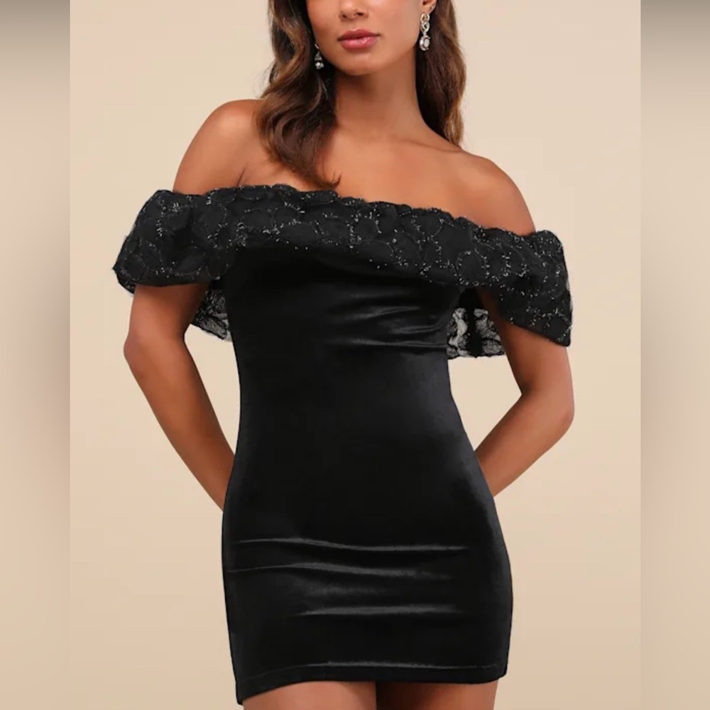 Lulu's Black Off-Shoulder Dress